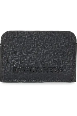 Dsquared2 Tilbehør, Herre, Sort, ONE SIZE, Læder, Sort læder kortholder pung