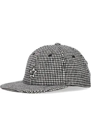 Huf Tilbehør, Herre, Grå, ONE SIZE, Polyester, Houndstooth Flad Skyggehue Sort