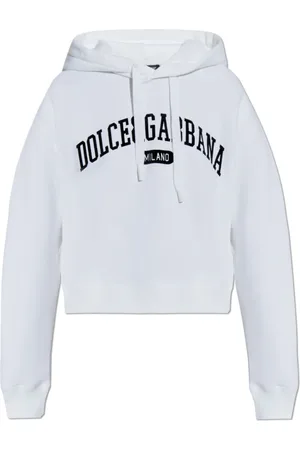 Dolce & Gabbana Sweathshirts & Hoodies, Dame, Hvid, XS, Bomuld, Hættetrøje