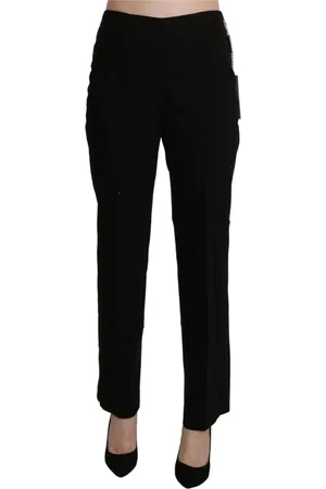 Bencivenga Bukser, Dame, Sort, XL, Bomuld, Sort Logo Detalje Straight Bukser