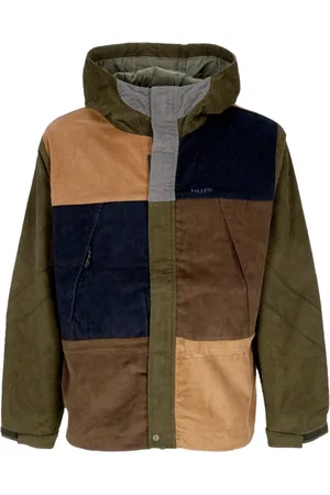 Huf Jakke, Herre, Grøn, XL, Bomuld, Velvet Mountain Jacket med lynlås
