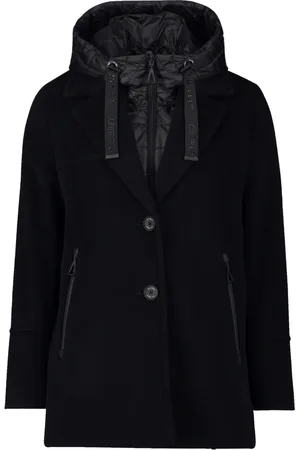 gil-bret Jakke, Dame, Sort, XL, Uld, Vinterjakke med Aftagelig Vest