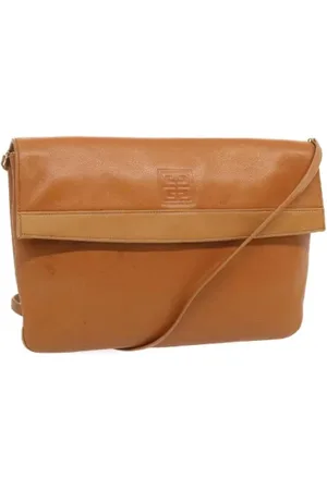 Givenchy Pre-owned, Dame, Brun, ONE SIZE, Uld, Pre-owned Laeder skuldertasker
