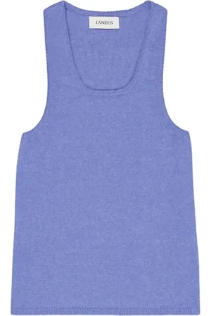 LANEUS Top, Dame, Blå, XS, Uld, Uld Ærmeløs Top