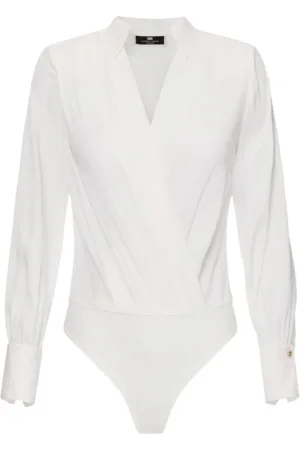 Elisabetta Franchi Top, Dame, Hvid, S, Bomuld, Elegant Hvid Skjorte