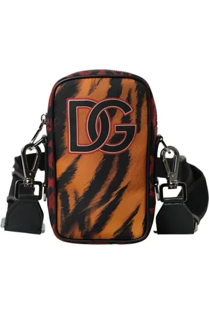 Dolce & Gabbana Taske, Herre, Flerfarvet, ONE SIZE, Uld, Tiger Print Cross Body Taske