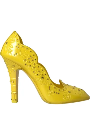 Dolce & Gabbana Sko, Dame, Gul, 40 EU, Gul Krystal Højhælede Pumps