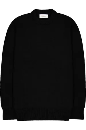 LANEUS Strik, Herre, Sort, L, Cashmere, Behagelig Merino Cashmere Sweater