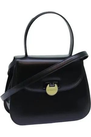 Givenchy Pre-owned, Dame, Sort, ONE SIZE, Uld, Pre-owned Laeder hndtasker