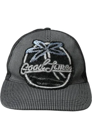 Dolce & Gabbana Tilbehør, Herre, Sort, 57 CM, Bomuld, Sort Logo Baseball Cap