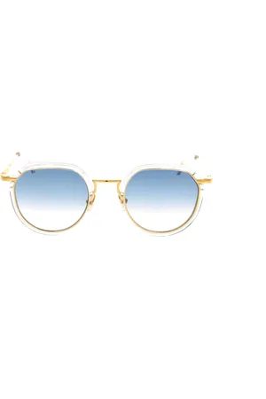 John Dalia Tilbehør, unisex, Gul, ONE SIZE, Uld, Stilfulde solbriller med 48mm linse