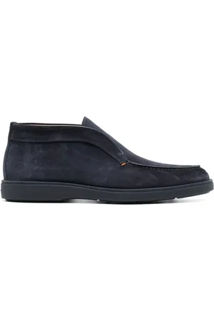 santoni Sko, Herre, Blå, 41 EU, Suede, Suede Desert Støvler