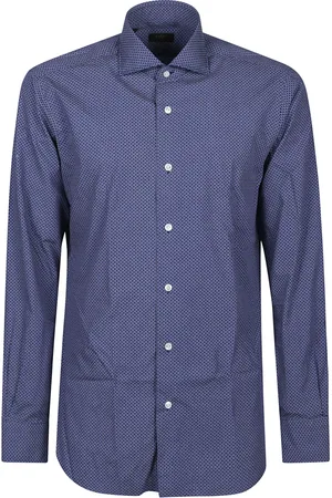 BARBA Skjorte, Herre, Blå, 2XL, Bomuld, Afslappet Bomuldsskjorte