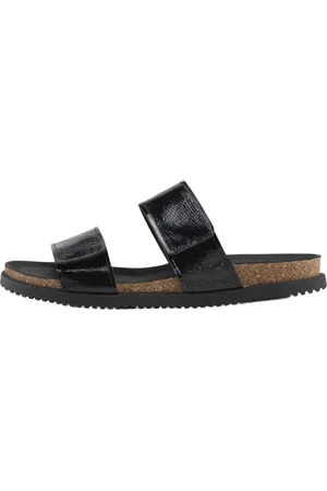 Nature Sko, Dame, Sort, 42 EU, Læder, Sort Læder Sandal 1104-004-002