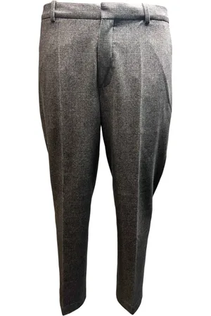 Circolo Bukser, Herre, Grå, M, Bomuld, Glencheck Flannel Jersey Bukser