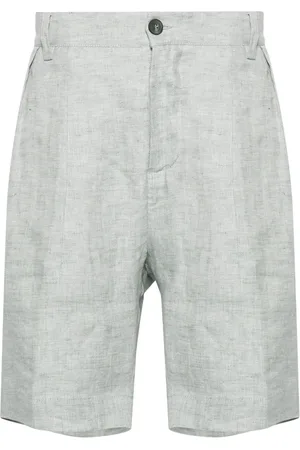 Sease Shorts, Herre, Grøn, M, Linned, Linned shorts med sidelommer og baglommer