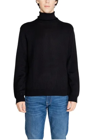 Armani Exchange Strik, Herre, Sort, M, Bomuld, Herre Sweater Efterår/Vinter Kollektion
