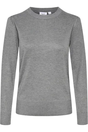 Saint Tropez Strik, Dame, Grå, S, Uld, Milasz Pullover Strik Mist Grey Melange