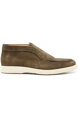 santoni Sko, Herre, Grøn, 42 1/2 EU, Læder, Suede Lædersko
