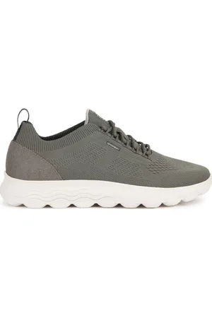 Geox Sko, Herre, Grå, 40 EU, Polyester, Grønne Sneakers til Mænd