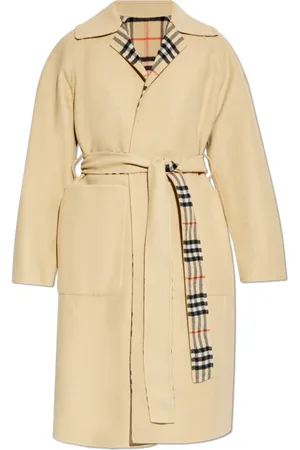 Burberry Frakke, Dame, , 2XS, Uld, Uldfrakke med Bælte