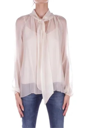 H2O Bluser & Skjorter, Dame, , XS, Uld, Creme Bluse med Bånd Detalje