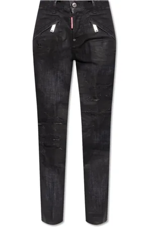Dsquared2 Jeans, Dame, Sort, 2XS, Bomuld, Jeans med Logo