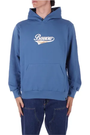 BARROW Sweathshirts & Hoodies, Herre, Blå, L, Bomuld, Logo Hoodie med unik lomme