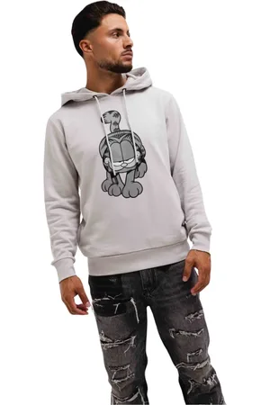 Iceberg Sweathshirts & Hoodies, Herre, Grå, M, Bomuld, Garfield Hoodie Grå Herre