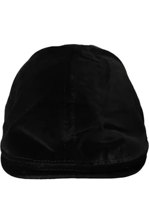 Dolce & Gabbana Tilbehør, Herre, Sort, 58 CM, Bomuld, Sort Bomuld Newsboy Cap