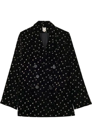 Inès de la Fressange Jakke, Dame, Sort, L, Uld, Ezio Jacket