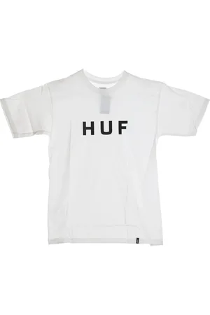 Huf Top, Herre, Hvid, L, Logo Herre T-shirt Hvid/Sort