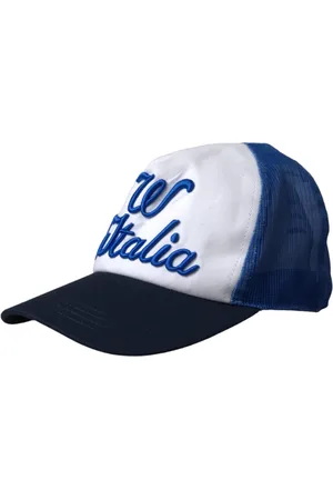 Dolce & Gabbana Tilbehør, Dame, Blå, 57 CM, Uld, Mesh Baseball Hat Blå Hvid Sort
