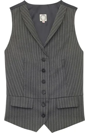 Inès de la Fressange Jakke, Dame, Grå, M, Uld, Robinson Waiscoat