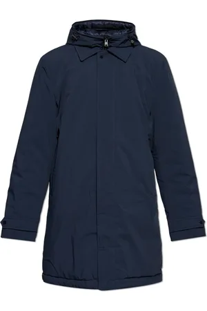 Woolrich Jakke, Herre, Blå, 2XL, Tyl, Jakke med aftagelig hætte