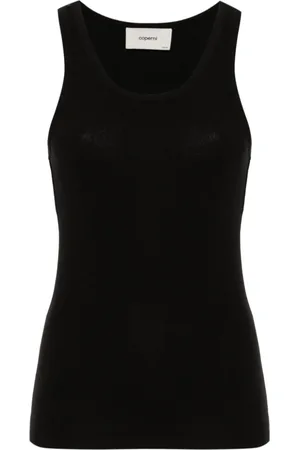 COPERNI Top, Dame, Sort, L, Sort Ribbet Ærmeløs Top