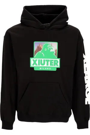 IUTER Sweathshirts & Hoodies, Herre, Sort, XL, Bomuld, Let Hættetrøje Med Logo Sort
