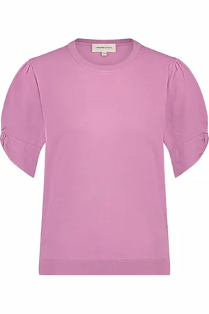 Fabienne Chapot Bluser & Skjorter, Dame, Lyserød, S, Polyester, Molly Twist Pullover Kortærmet