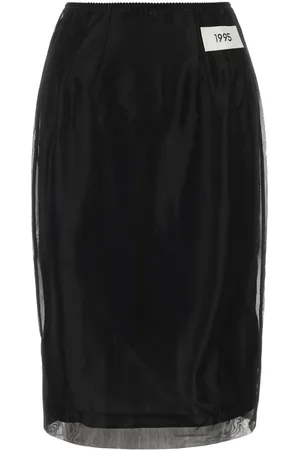 Dolce & Gabbana Nederdel, Dame, Sort, 2XS, Uld, Stilfuld Gonna til Kvinder