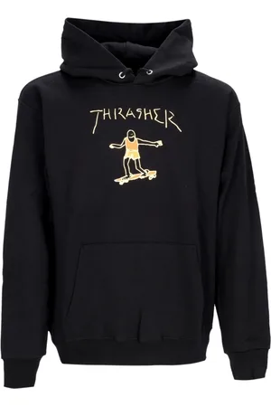 Thrasher Sweathshirts & Hoodies, Herre, Sort, M, Sort/brun hættetrøje langærmet sweatshirt