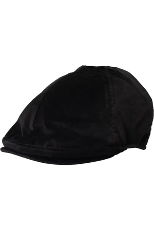 Dolce & Gabbana Tilbehør, Herre, Sort, 58 CM, Bomuld, Sort Krone Bomuld Newsboy Kasket
