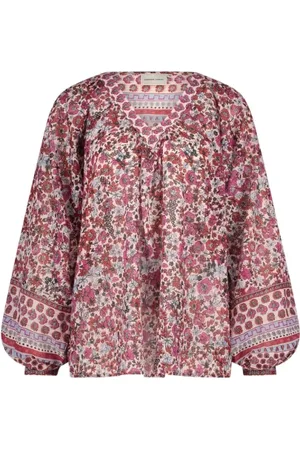 Fabienne Chapot Bluser & Skjorter, Dame, Flerfarvet, S, Bomuld, Blomstret Langærmet Top
