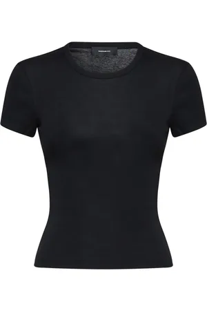 WARDROBE.NYC Top, Dame, Sort, L, Bomuld, Sorte T-shirts og Polos