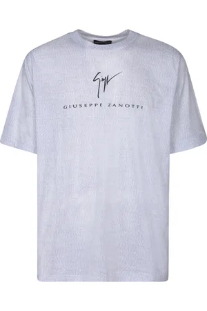 Giuseppe Zanotti Top, Herre, Hvid, M, Bomuld, Bomuld Rundhals T-shirt Logo Print Regular Fit