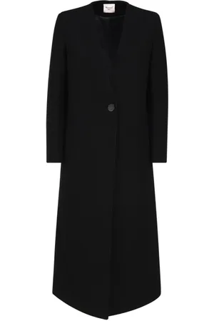 Mariuccia Milano Frakke, Dame, Sort, L, Polyester, Sort Lang Frakke med Bælte