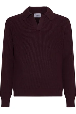 D4.0 Strik, Herre, Rød, S, Uld, Bordeaux Sweaters