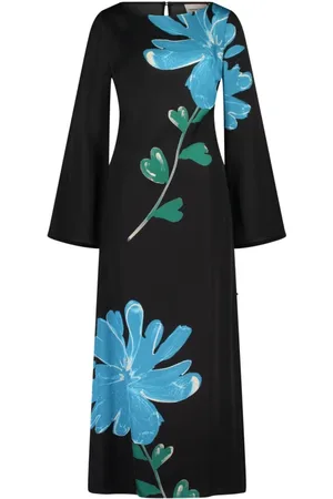 Fabienne Chapot Kjole, Dame, Sort, S, Blomstret Midi Kjole