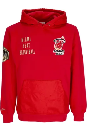 Mitchell & Ness Sweathshirts & Hoodies, Herre, Rød, XL, Bomuld, Miami Heat Vintage Logo Hoodie