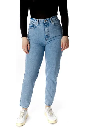 Armedangels Jeans, Dame, Blå, W32 L34, Uld, Højtaljede Mom Fit Jeans