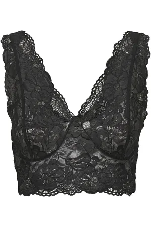 Cream Top, Dame, Sort, L, Sort Blomstret Blonde Top
